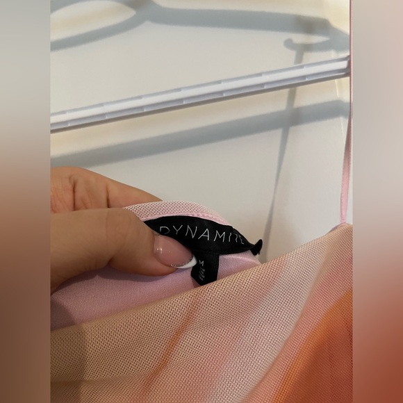 Dynamite Ruched Mesh Tube Dress - Picture 3 of 5